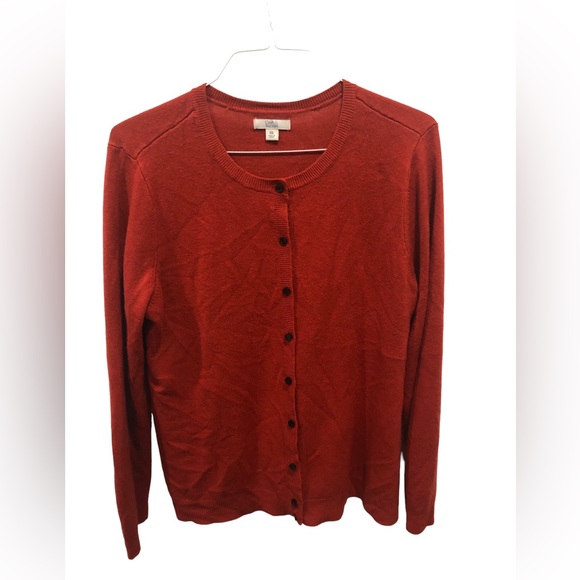 croft & barrow Sweaters - Croft and Barrow Red button down cardigan XXL 48” chest waist hip 100% Acrylic